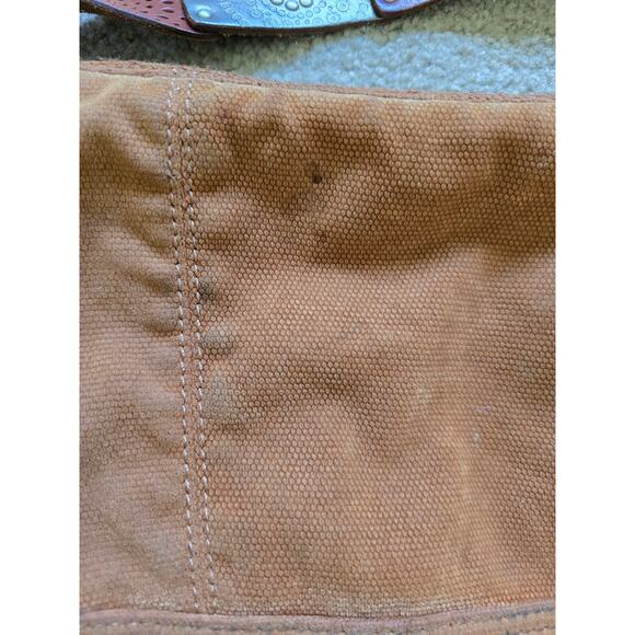 Fossil 75082 Western Canvas Hobo Shoulder Bag‎ Camel Color - Picture 2 of 8